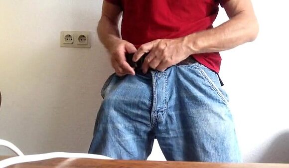 Hung German Stud with Massive Crooked Cock Exposed