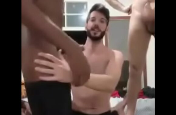 Sucking Off Three Hot Friends: Wild Gay Blowjob Threesome